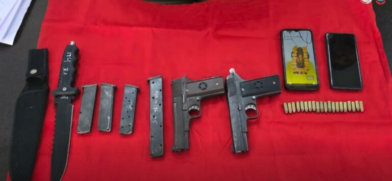 बिलासपुर पुलिस द्वारा जब्त नशीली गोलियां, ऑटोमेटिक पिस्टल और कारतूस