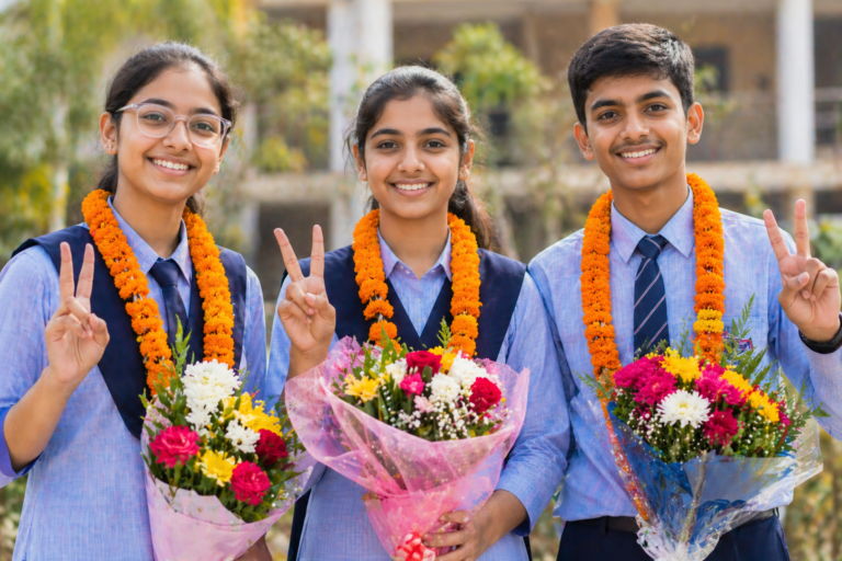 10वीं बोर्ड परीक्षा के टॉपर्स के प्रतीकात्मक चित्र में छात्र पढ़ाई करते हुए